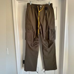 NWT Nova Men Fool For You Nylon Cargo Pants Brown Size Medium